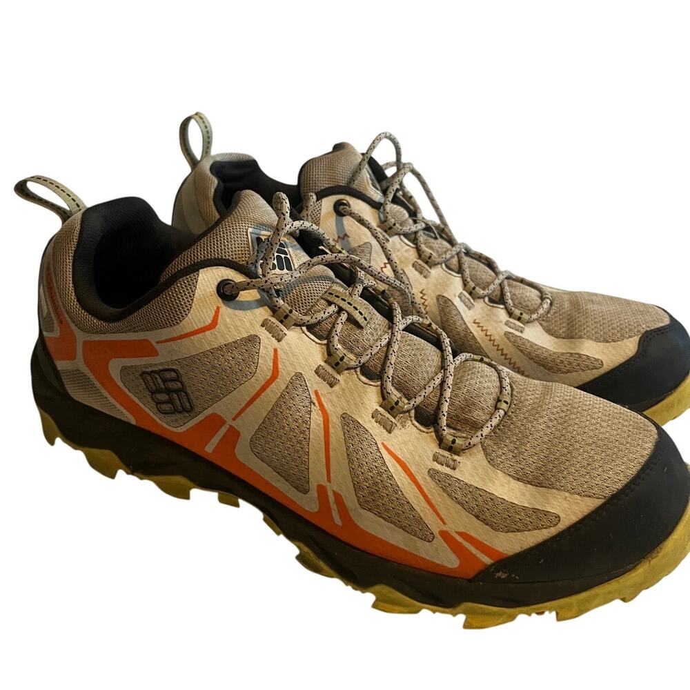 Men's Outdoor Trail Shoes in Tan and Orange